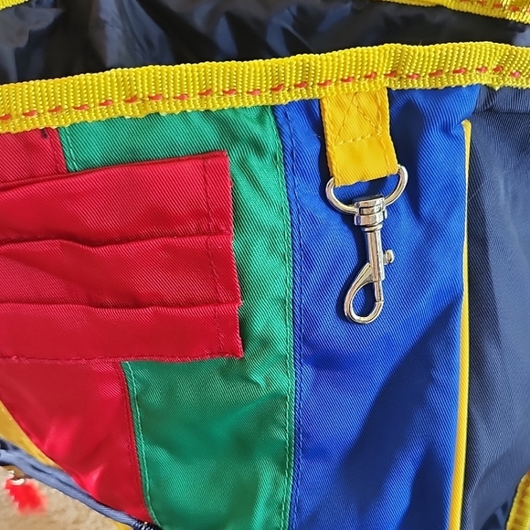 Vintage LEGO Primary Color Block Backpack Retro 90s Nylon School Bag Kids - Picture 10 of 11